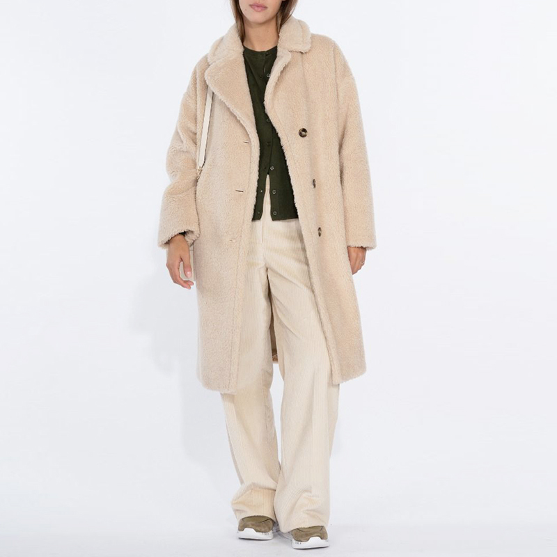 (Women) WEEKEND MaxMara Salmone Beige Long Button Coat for Women. 5016032306005-SALMONE 圖 4