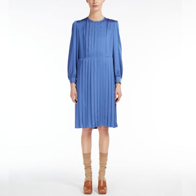 (W) WEEKEND 막스마라 셔르모 새틴 롱슬리브 드레스 여성 코발트 블루 5221042706002-SCHERMO Lookbook (W) WEEKEND 막스마라 셔르모 새틴 롱슬리브 드레스 여성 코발트 블루 5221042706002-SCHERMO