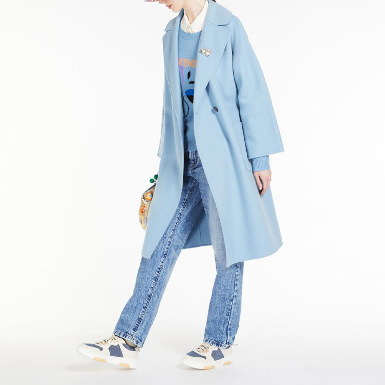 Purchase (W) ウィークエンド マックスマーラ セルツ ウールコート ノッチドラペル&ベルト付き 5011033706050-SELZ