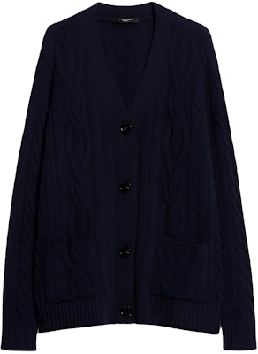 (W) WEEKEND MaxMara Sponda羊毛V領紐扣開襟衫海軍藍針織外套 5346073306012-SPONDA Buy (W) WEEKEND MaxMara Sponda羊毛V領紐扣開襟衫海軍藍針織外套 5346073306012-SPONDA