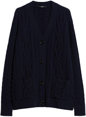 (W) WEEKEND MaxMara Sponda羊毛V領紐扣開襟衫海軍藍針織外套 5346073306012-SPONDA Order (W) WEEKEND MaxMara Sponda羊毛V領紐扣開襟衫海軍藍針織外套 5346073306012-SPONDA