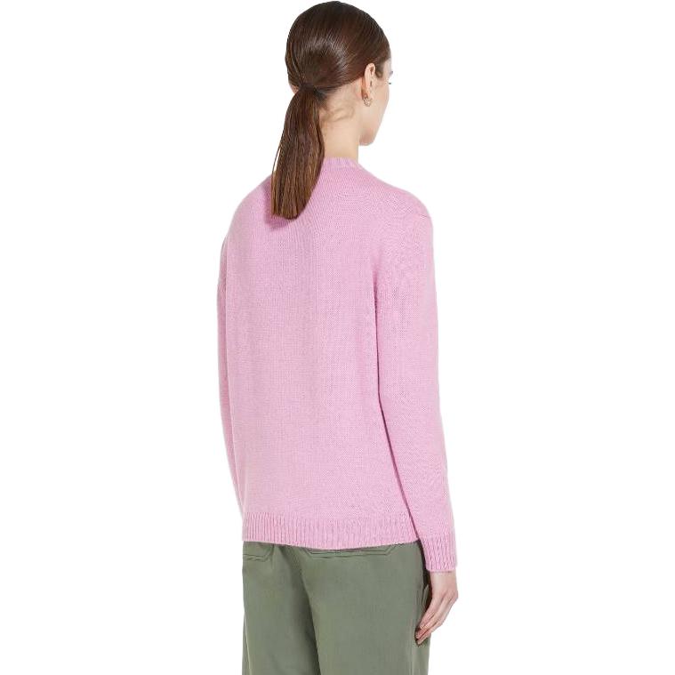 Shop (W) 위켄드 막스마라 SS23 핑크 버섯 자수 긴팔 스웨터 여성. 2353662139600001