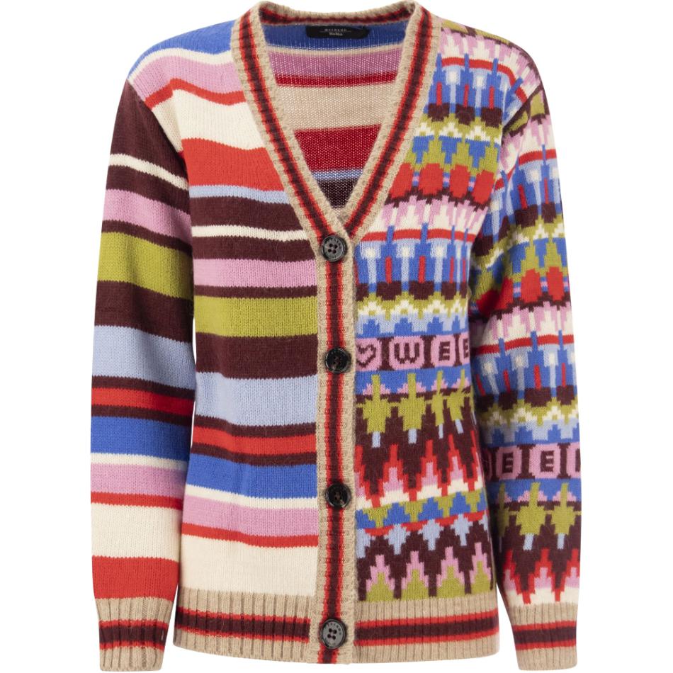 (Women) WEEKEND MaxMara Striped V-Neck Long Sleeve Sweater Women Multicolor 2353460539600-017