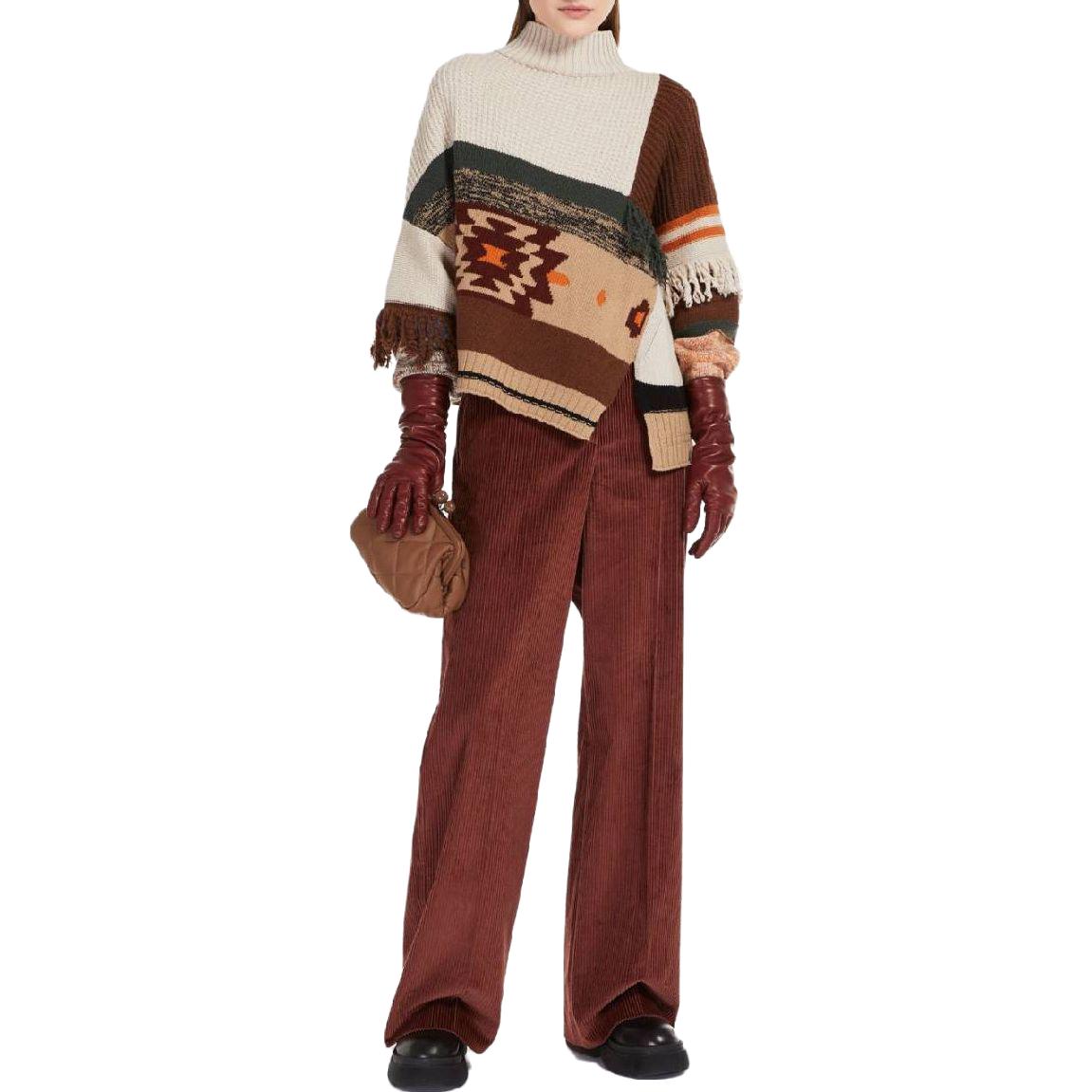 Lookbook (W) WEEKEND MaxMara Tania 棕色直筒休闲运动裤 5136043306010-TANIA