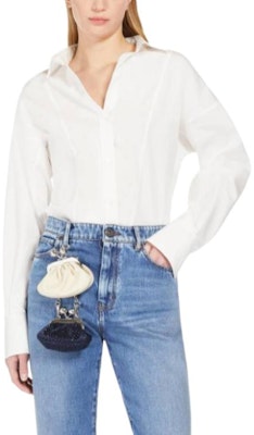 (W) 위켄드 맥스마라 토린 플리츠 브이넥 슬림핏 화이트 셔츠 여성용 5116074106001-TORIN Purchase (W) 위켄드 맥스마라 토린 플리츠 브이넥 슬림핏 화이트 셔츠 여성용 5116074106001-TORIN