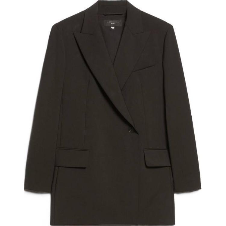 (Women) WEEKEND MaxMara x Umbro  Double-Breasted Wool Blazer Black 5046064106002-UMBRO