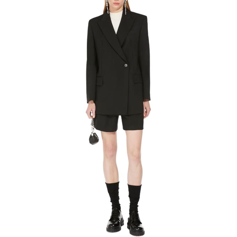 Lookbook (W) Blazer Wool Hitam Double-Breasted WEEKEND MaxMara x Umbro. 5046064106002-UMBRO