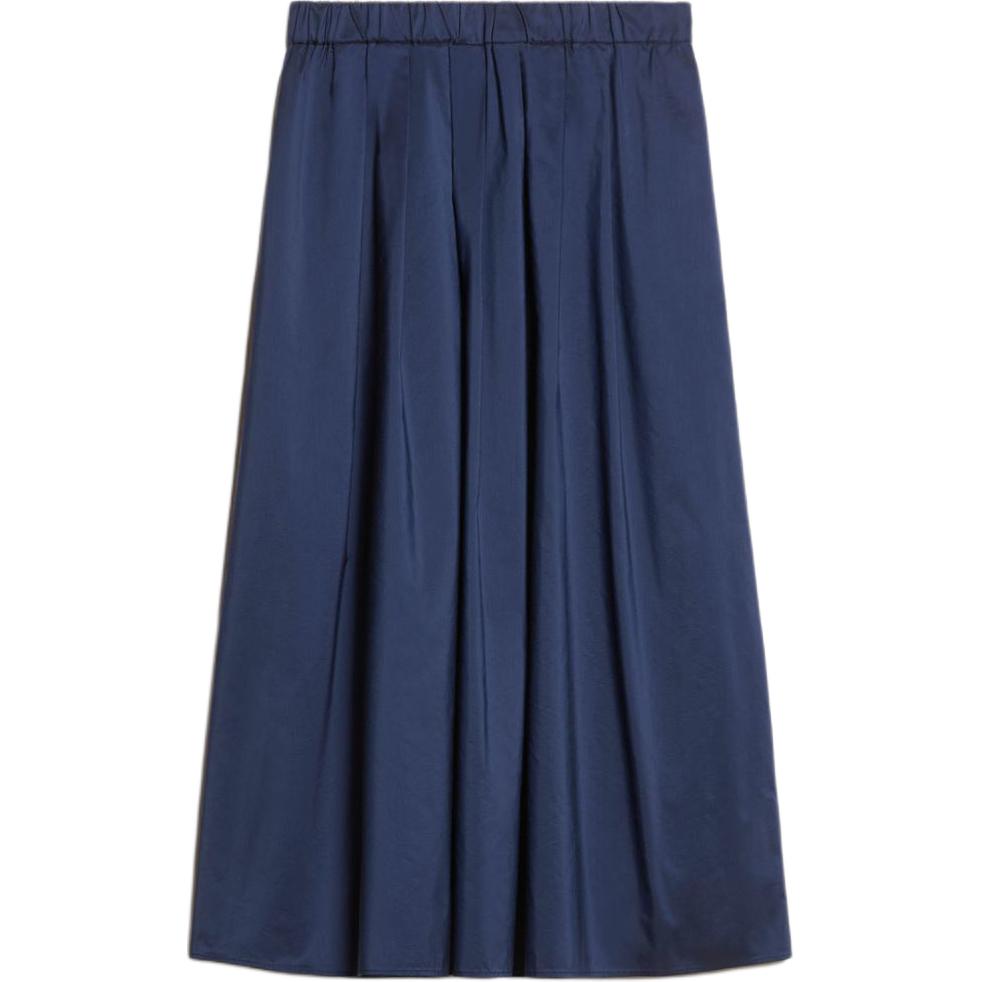 (Women) WEEKEND MaxMara Zarda Mid-Rise Navy Blue Casual Midi Skirt for Women. 5106054106002-ZARDA