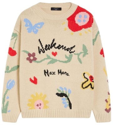 (W) 위켄드 막스마라 진가로 코튼 자수 프린트 크루넥 스웨터 베이지 여성. 5361204106001-ZINGARO Buy (W) 위켄드 막스마라 진가로 코튼 자수 프린트 크루넥 스웨터 베이지 여성. 5361204106001-ZINGARO
