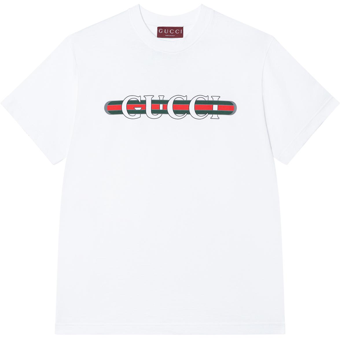 Buy (W) 白色Gucci Lido SS24字母印花圓領T恤 788093-XJGL6-9074