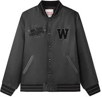 Wilson Black Embroidered Letter Baseball Jacket W11M243702W Wilson Black Embroidered Letter Baseball Jacket W11M243702W