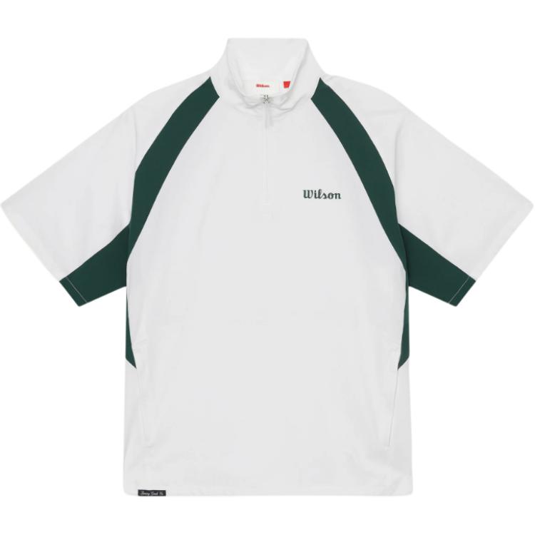 Wilson Zipper Drawstring Short Sleeve Tennis Shirt for Men. W262001TJA41