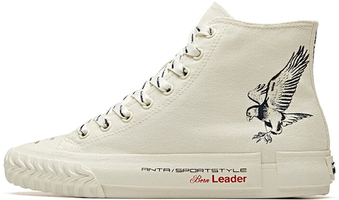 (W) Anta x Robert Geller Life Series Sneakers Canvas Tinggi 'Eagle White Black' 12948680-12 Buy (W) Anta x Robert Geller Life Series Sneakers Canvas Tinggi 'Eagle White Black' 12948680-12