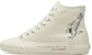(W) Anta x Robert Geller Life Series Sneakers Canvas Tinggi 'Eagle White Black' 12948680-12