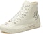 (W) Anta x Robert Geller Life Series Sneakers Canvas Tinggi 'Eagle White Black' 12948680-12