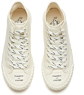 (W) Anta x Robert Geller Life Series Sneakers Canvas Tinggi 'Eagle White Black' 12948680-12 Lookbook (W) Anta x Robert Geller Life Series Sneakers Canvas Tinggi 'Eagle White Black' 12948680-12