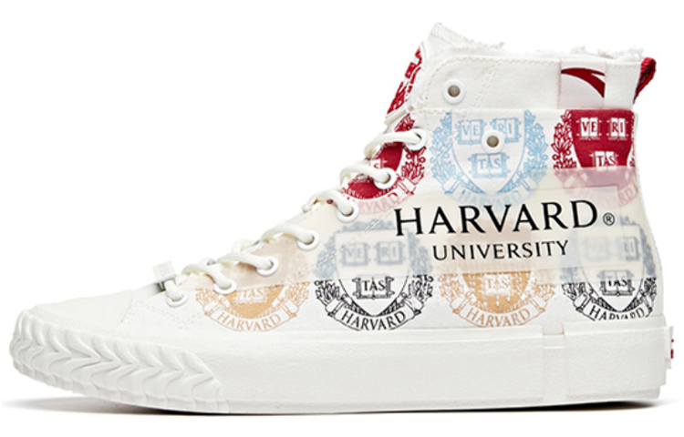 (Women) Anta x Harvard Life Series Sneakers Canvas High 'White Multi-Color' 122028652-8