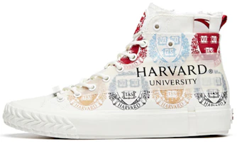 (Women) Anta x Harvard Life Series Sneakers Canvas High 'White Multi-Color' 122028652-8 (Women) Anta x Harvard Life Series Sneakers Canvas High 'White Multi-Color' 122028652-8