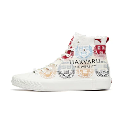 (W) Anta Harvard Life Series Sneakers Canvas High 'White Multi-Color'