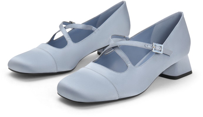 CHARLES&KEITH 王者榮耀聯名系列 PU 小喬款芭蕾舞鞋 粗跟 高跟鞋 3.6cm 女款 Lookbook CHARLES&KEITH 王者榮耀聯名系列 PU 小喬款芭蕾舞鞋 粗跟 高跟鞋 3.6cm 女款