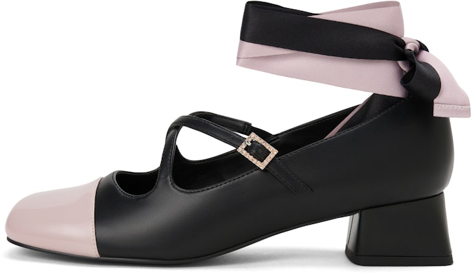 CHARLES&KEITH 王者榮耀聯名系列 PU 小喬款芭蕾舞鞋 粗跟 高跟鞋 3.6cm 女款 Details for CHARLES&KEITH 王者榮耀聯名系列 PU 小喬款芭蕾舞鞋 粗跟 高跟鞋 3.6cm 女款