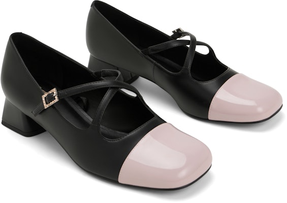 CHARLES&KEITH 王者榮耀聯名系列 PU 小喬款芭蕾舞鞋 粗跟 高跟鞋 3.6cm 女款 Sizing CHARLES&KEITH 王者榮耀聯名系列 PU 小喬款芭蕾舞鞋 粗跟 高跟鞋 3.6cm 女款