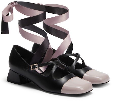 CHARLES&KEITH 王者榮耀聯名系列 PU 小喬款芭蕾舞鞋 粗跟 高跟鞋 3.6cm 女款 Cheap CHARLES&KEITH 王者榮耀聯名系列 PU 小喬款芭蕾舞鞋 粗跟 高跟鞋 3.6cm 女款