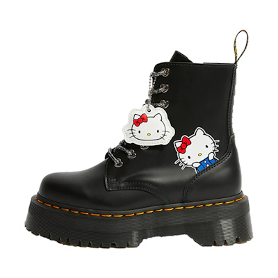 (W) Dr. Martens Hello Kitty 8 Boots Black