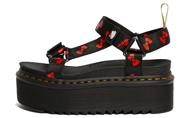 (W) Dr. Martens Hello Kitty Vegan Sandals Black