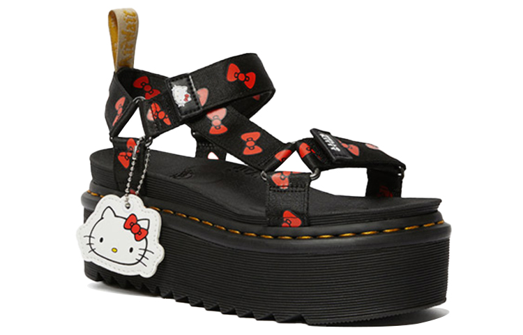 (W) Dr. Martens Hello Kitty Vegan Sandals Black 圖 2