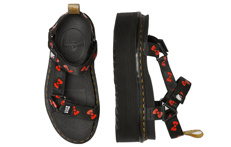 (W) Dr. Martens Hello Kitty Vegan Sandals Black 圖 3