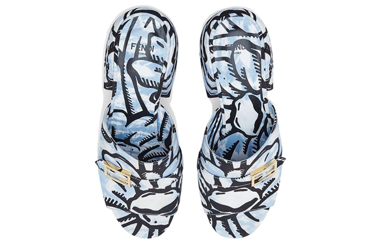 (W) Fendi Joshua Vides Fabric Mule 'Light Blue' 圖 5