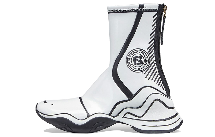 (Women) x Fendi Joshua Vides Leather High Tops White 8E8032AC7PF1BOD