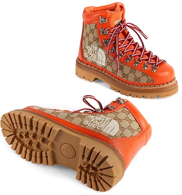 (Women) Gucci x The North Face Canvas Leather Boots 'Orange' 679927-18A40-7570 Purchase (Women) Gucci x The North Face Canvas Leather Boots 'Orange' 679927-18A40-7570