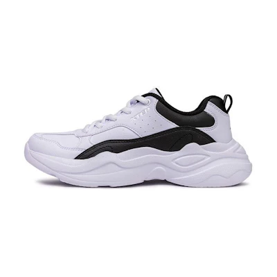 (W) Xtep Casual Leather Fashion Breathable Sneaker 'Black White'
