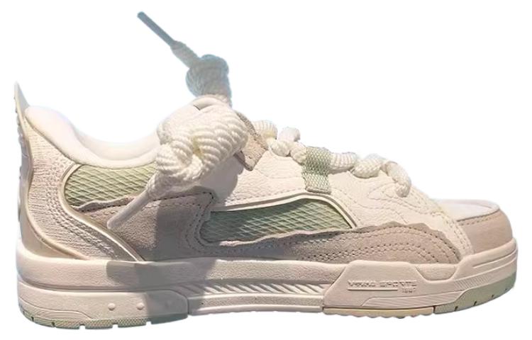 Order Disney/迪士尼 x 特步 舒適 耐磨防滑 低筒 帆布鞋 女款 白綠色