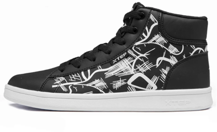 women-xtep-high-top-sneakers-black-stylish-and-comfortable-casual-shoes-881418319721-black-and-white