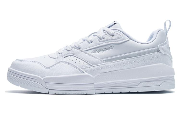 (Women) Xtep Low-Top Casual Skate Shoes White Anti-Slip Durable Sneakers 878418310031 New White