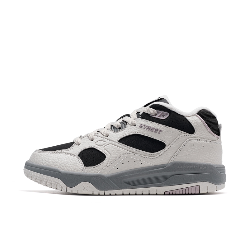 (Women) Xtep Mid-Top Waterproof Thermal Casual Shoes Grey/Black 876418370009 Dove Gray/Black