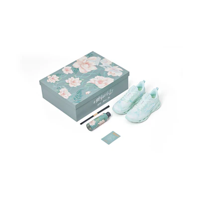 (W) Xtep Shock-Absorber 9 Low 'Dilraba Gift Box - White Green'