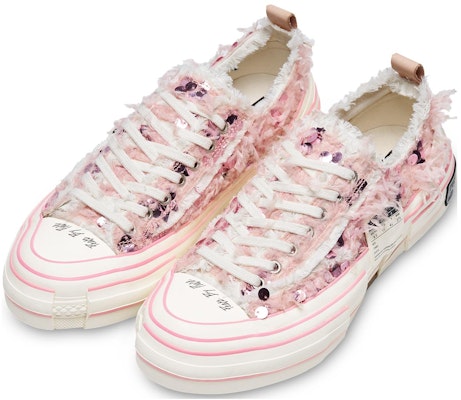 xVESSEL 天鵝之吻 長毛絨亮片 防滑耐磨輕便 低筒 帆布鞋 女款 粉 Lookbook xVESSEL 天鵝之吻 長毛絨亮片 防滑耐磨輕便 低筒 帆布鞋 女款 粉