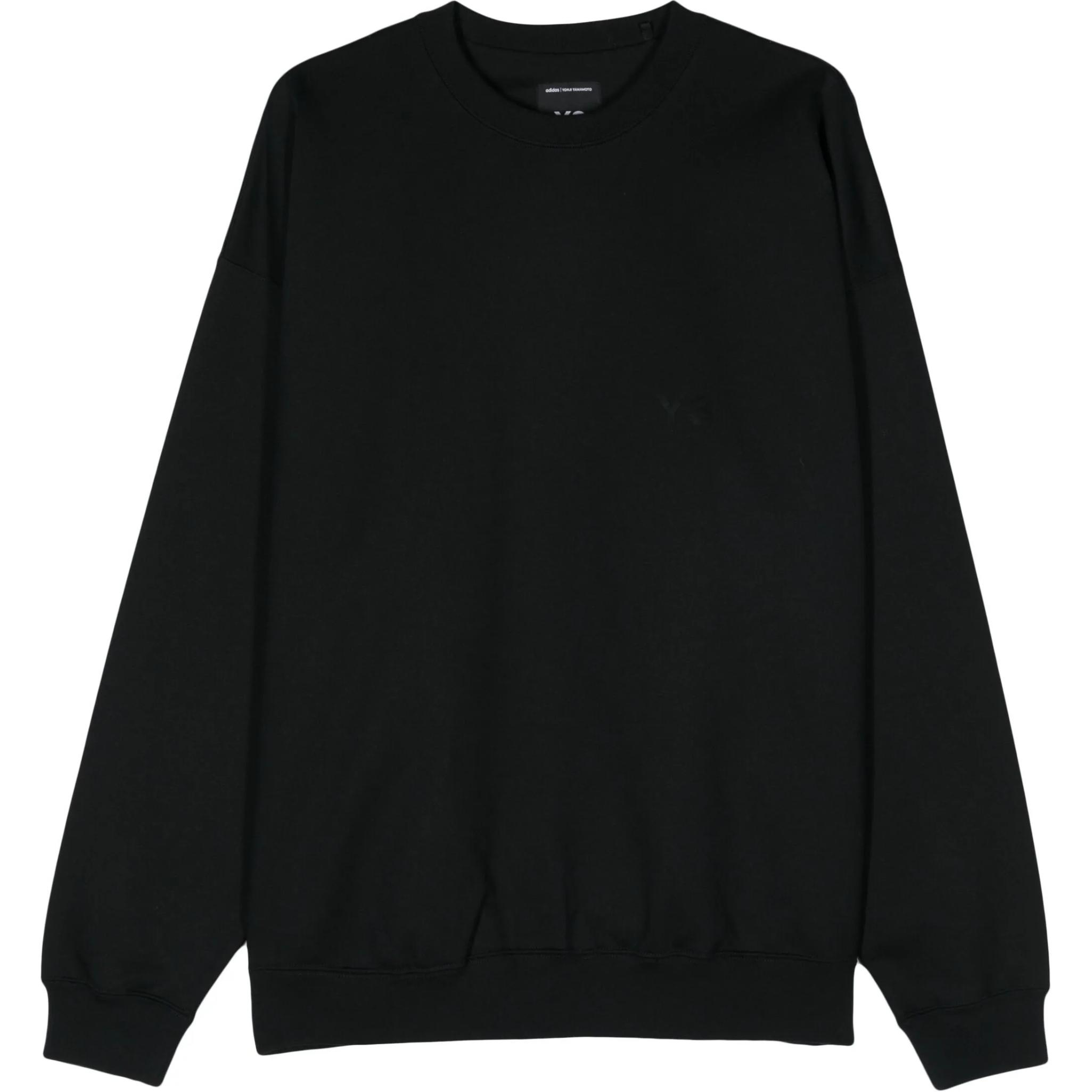 (Women) Y-3  Black Crewneck Pullover Long Sleeve Sweatshirt. IW0075