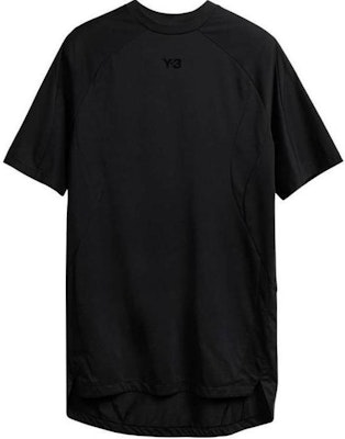 (W) Y-3 Gaun T-Shirt Longgar Hitam Lengan Pendek Mid-Length. IR6245 Order (W) Y-3 Gaun T-Shirt Longgar Hitam Lengan Pendek Mid-Length. IR6245