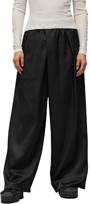 (W) Y-3 블랙 와이드 레그 밴딩 캐주얼 팬츠. IN4398 Shop (W) Y-3 블랙 와이드 레그 밴딩 캐주얼 팬츠. IN4398