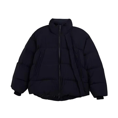 (Women) Y-3 Black Zip-Up High-Collar Jacket IL2030