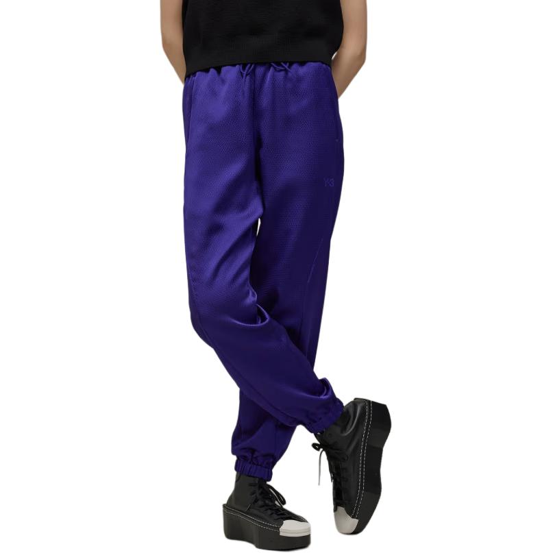 (Women) Y-3  Casual Pants Academy Purple with Embroidered Logo. JE3424