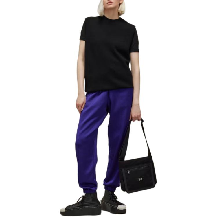 Sizing (W) Y-3 刺繡logo休閒長褲 學院紫色款式。 JE3424