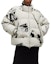 Lookbook (Women) Y-3 Graphic Flock Puffer Jacket Grey - Short, Zip-Up, Loose Fit IL2036
