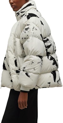 (Women) Y-3 Graphic Flock Puffer Jacket Grey - Short, Zip-Up, Loose Fit IL2036 Purchase (Women) Y-3 Graphic Flock Puffer Jacket Grey - Short, Zip-Up, Loose Fit IL2036