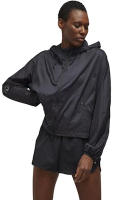 (W) Y-3 Jaket Lari Ringan Hitam - Desain Minimalis. IN2832 Lookbook (W) Y-3 Jaket Lari Ringan Hitam - Desain Minimalis. IN2832